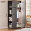 Xiyin Dustproof Wardrobe and Bookshelf Storage Cabinet Combination for Home Bedroom