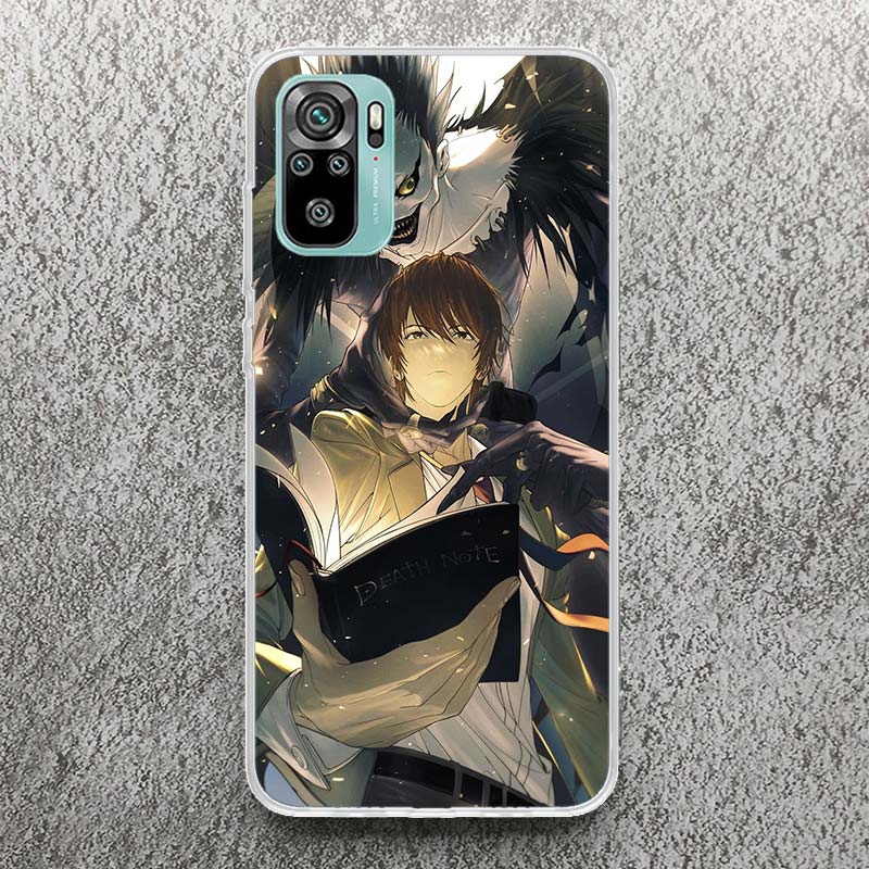 N-Note D-Death Yagami Light Soft Case for Xiaomi Redmi Note 10 9 9S 8 Pro 7 9T 5 Phone Shell Mi 11T 12T 10T 12 11 Lite 6X A3 Cov