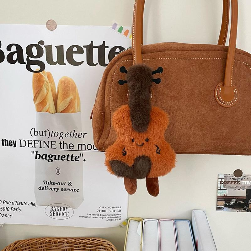 1 Stück Niedliche Plüsch Geige Puppe Spielzeug Schlüsselanhänger Flauschig Weich Rucksack Auto Tasche Anhänger Charms DIY Dekoration für Kinder Geschenk