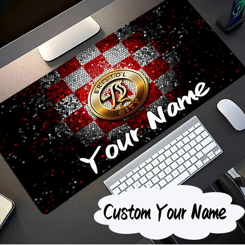 Custom Name Mouse Pad Bristol Fc Crest Mouse Pad, Gaming Mouse Pad, Keyboard Pad, Desk Decor for Computer Notebook Fan Birthday Gift