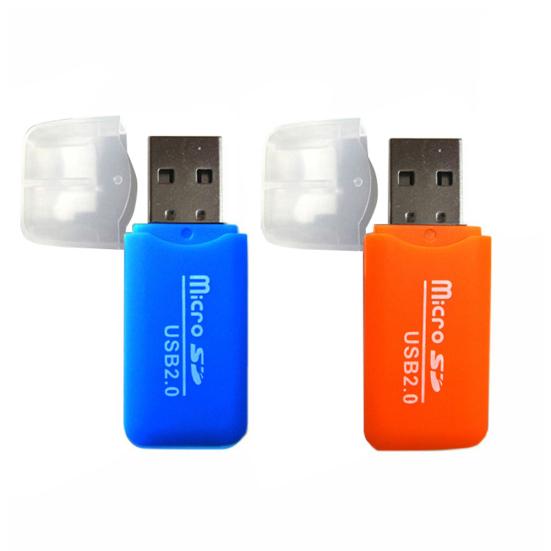 Portable USB 2.0 TF T-Flash Memory Card Reader Adapter for PC Laptop Computer