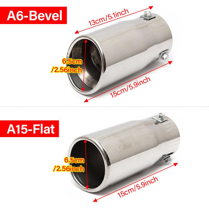 Punta Universale per Tubo di Scarico Auto Silenziatore Acciaio Inox Finitura Tubo di Coda Veicolo Auto Ricambi