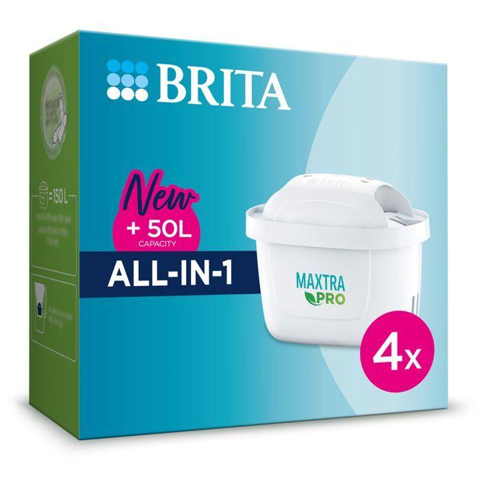 Filtre À Eau - BRITA - MAXTRA Pro - 4 Unités - Plastique Blanc - Pour Boissons Chaudes Et Froides