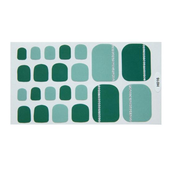 Heart Moon Leaf Waterproof Toe Nail Stickers Full Cover Decals Adhesive Wraps