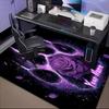 1PC Custom Name Purple Rose Paw Print Theme Floor Mat Ideal for Living Room, Game Rooms, Office, Bedroom Floor Mat Design