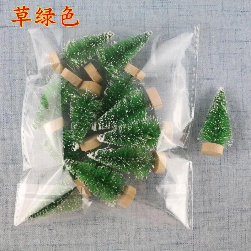 12 Stück Mini Weihnachtsbaum Sisal Seide Zeder Tischdekoration Kleiner Weihnachtsbaum Gold Mini Baum Fenster DIY Dekorationen