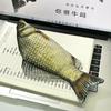 Geantă pentru pix Caras Carp Husă realistă pentru machiaj în formă de pește Husă pentru creion Cu fermoar Husă pentru creion Înapoi la școală Geantă pentru creion
