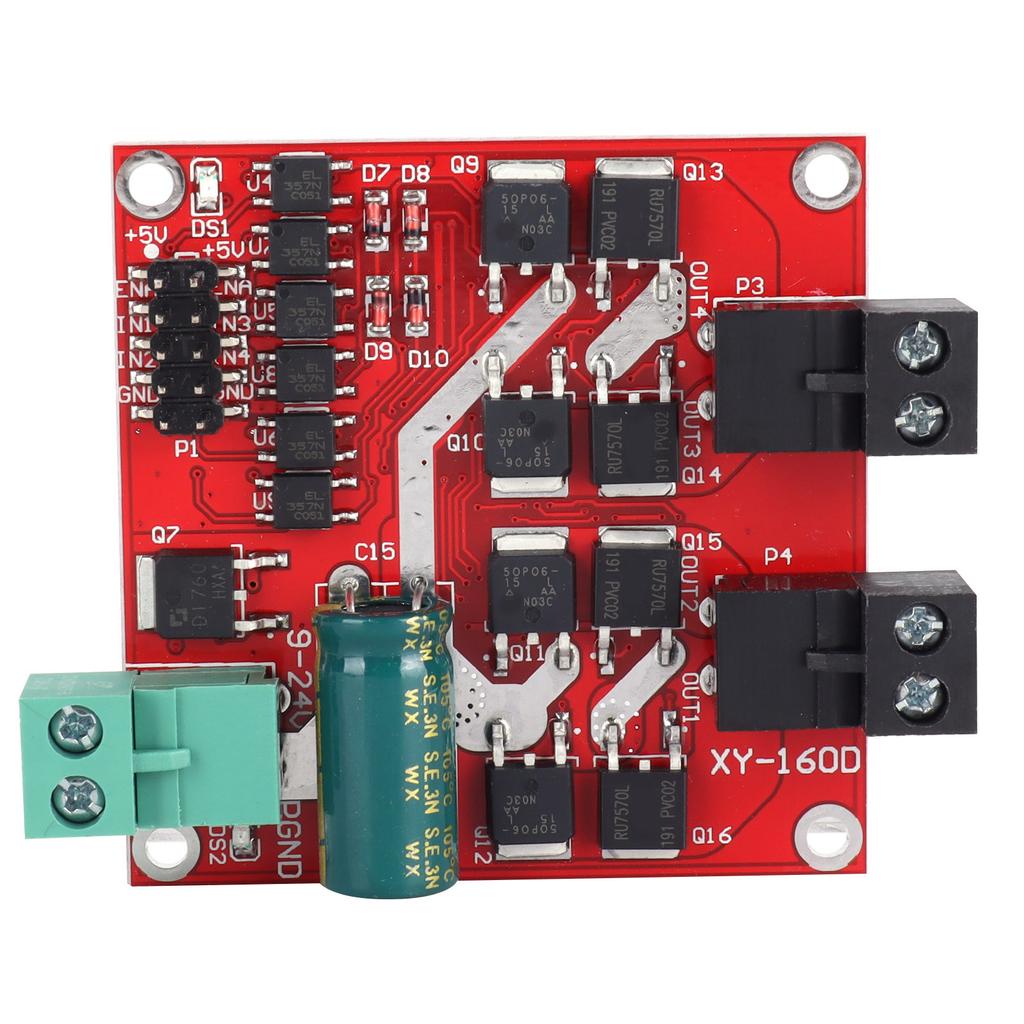 DC Motor Driver Module DC 6.5V?27V 7A 160W 2 Way Dual H Bridge Speed Control Motor Regulator Board