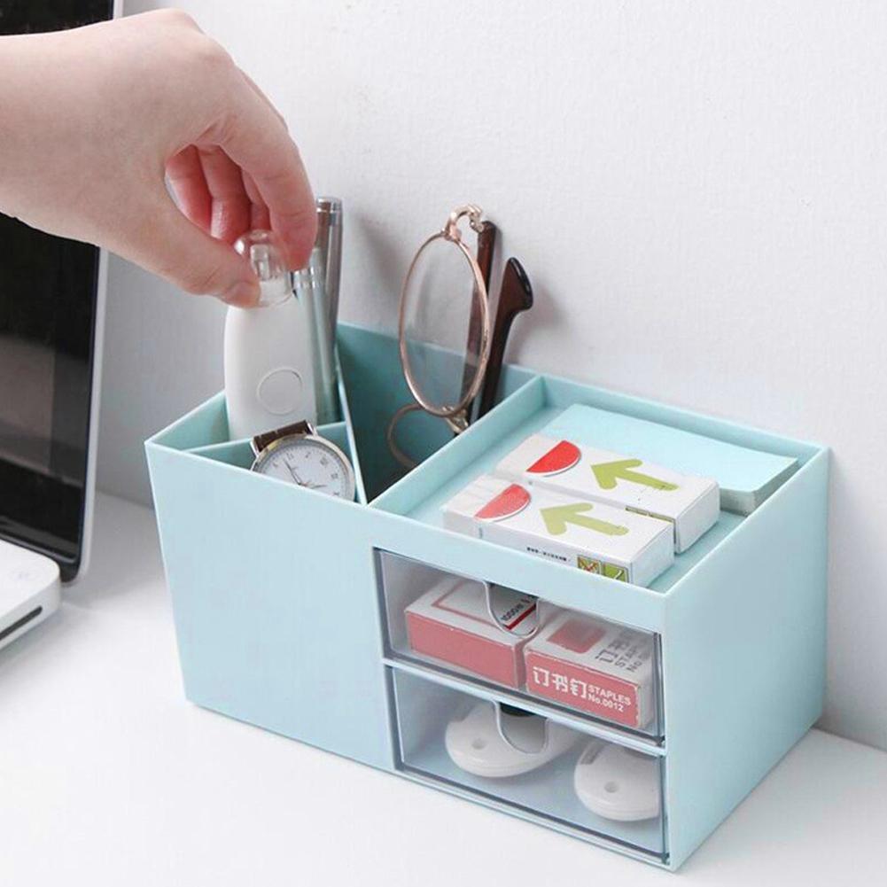 Desktop Multifunction Drawer Jewelry Stationery Storage Box Container Makeup Case Holder   Home