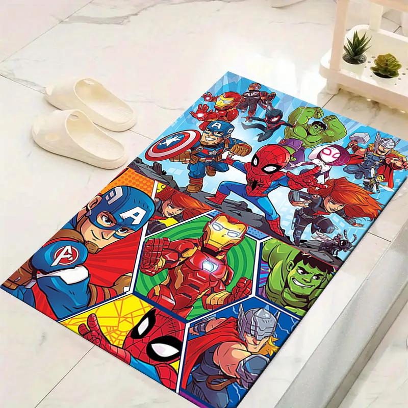 1Pc Marvel Heroes Unite Rug, Office Carpet Indoor Outdoor Doormat, Non-Slip Soft, Living Room, Christmas Halloween Gift. Em92839