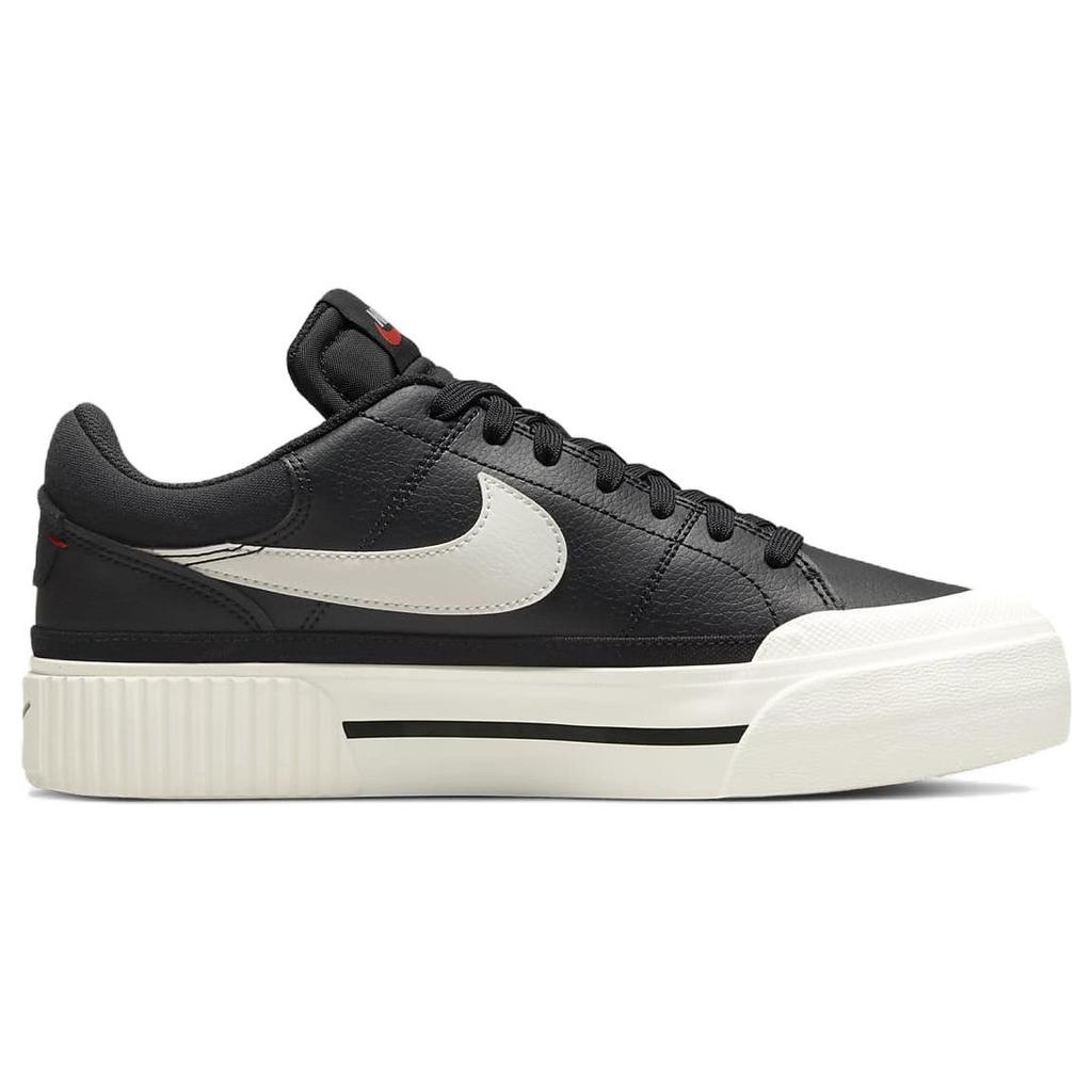 Nike Court Legacy Lift Black Sail Women Sneakers White Team-Orange DM7590-001