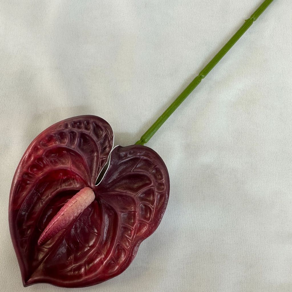 Anthurium Andraeanum Linden Fake Flower Diy Decoration For Modern Interior And Events