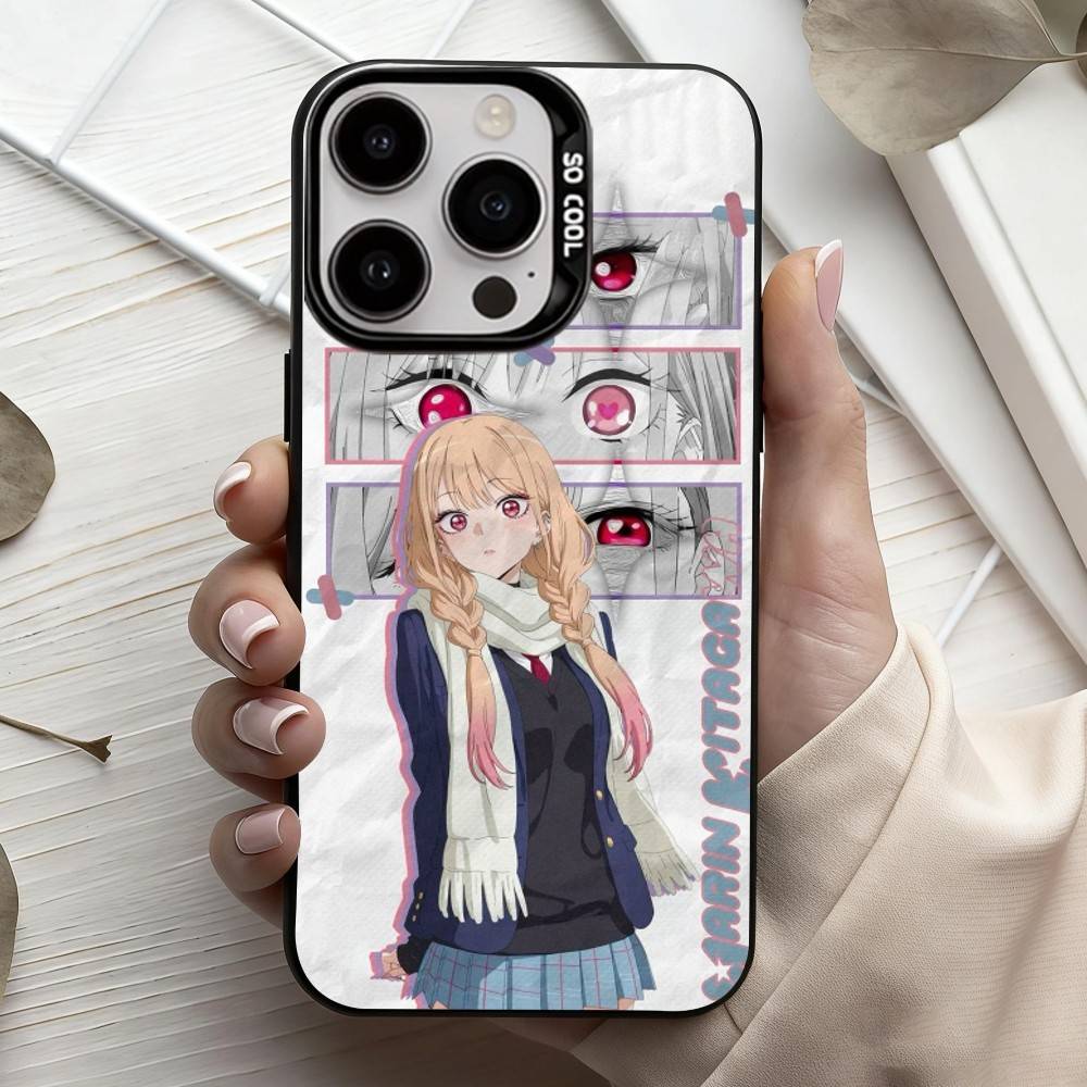 My Dress Up D-Darling M-Marin K-Kitagawa Phone Case For iPhone17,16,15,14,13,12,11 Plus,Pro Max Black Candy Silver Plated Cover