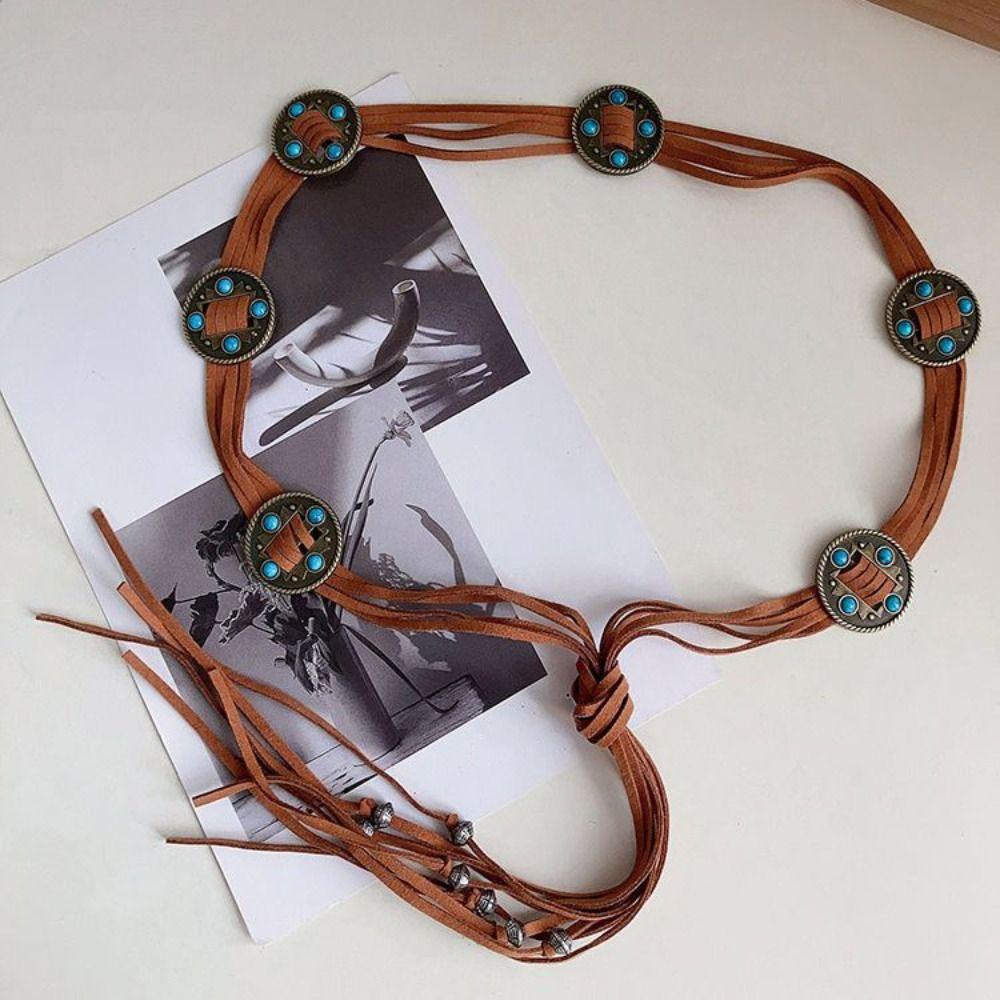 Bead Women Waist Chain Bohemian Ethnic Style Waistband Unique Braided Sash Belt  Girl