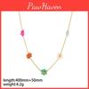 Boho Flower Pendant Necklace With Electroplated Finish For Women Summer Jewelry