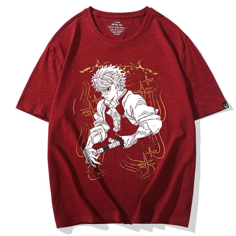 ZX Ghost Killing Blade Short Sleeve Wind Column Half Sleeve Immortal Kawasaki Tshirt Men and Women Animation Anime 4XL