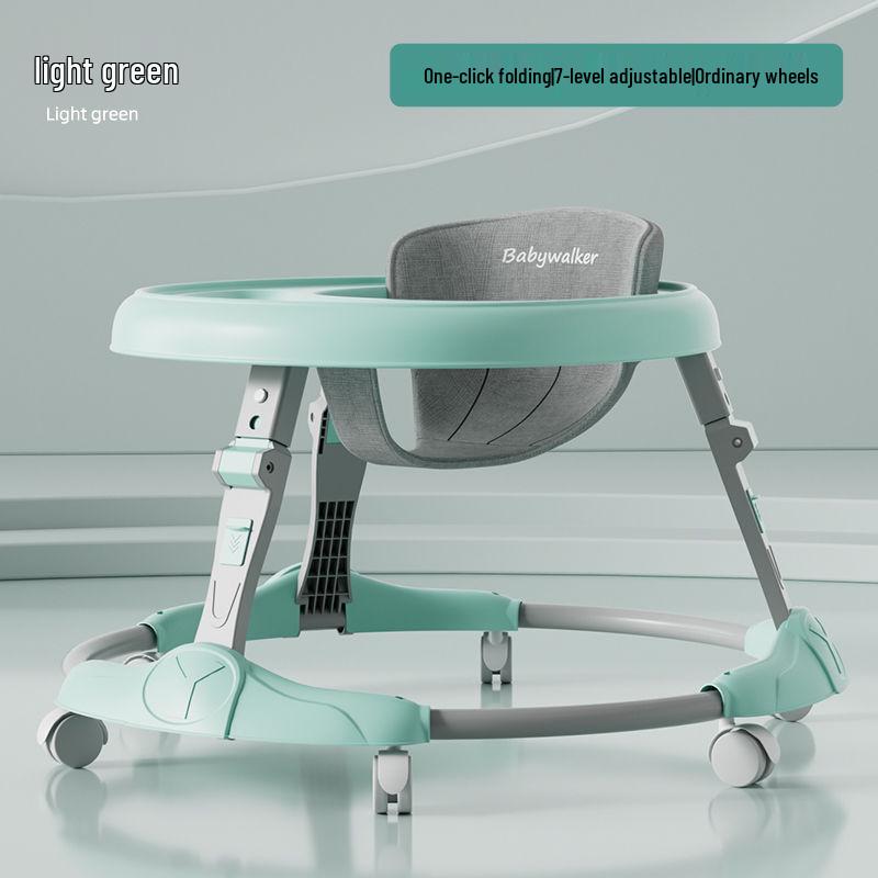 

7-уровневые регулируемые складные детские ходунки с защитой от опрокидывания для детей 6-18 месяцев