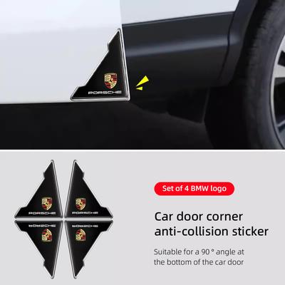 4Pcs Car Door Corner Cover Anti-Scratch Protection Sticker For Cayenne Panamera Macan 911 718 Taycan Boxster Cayman 918