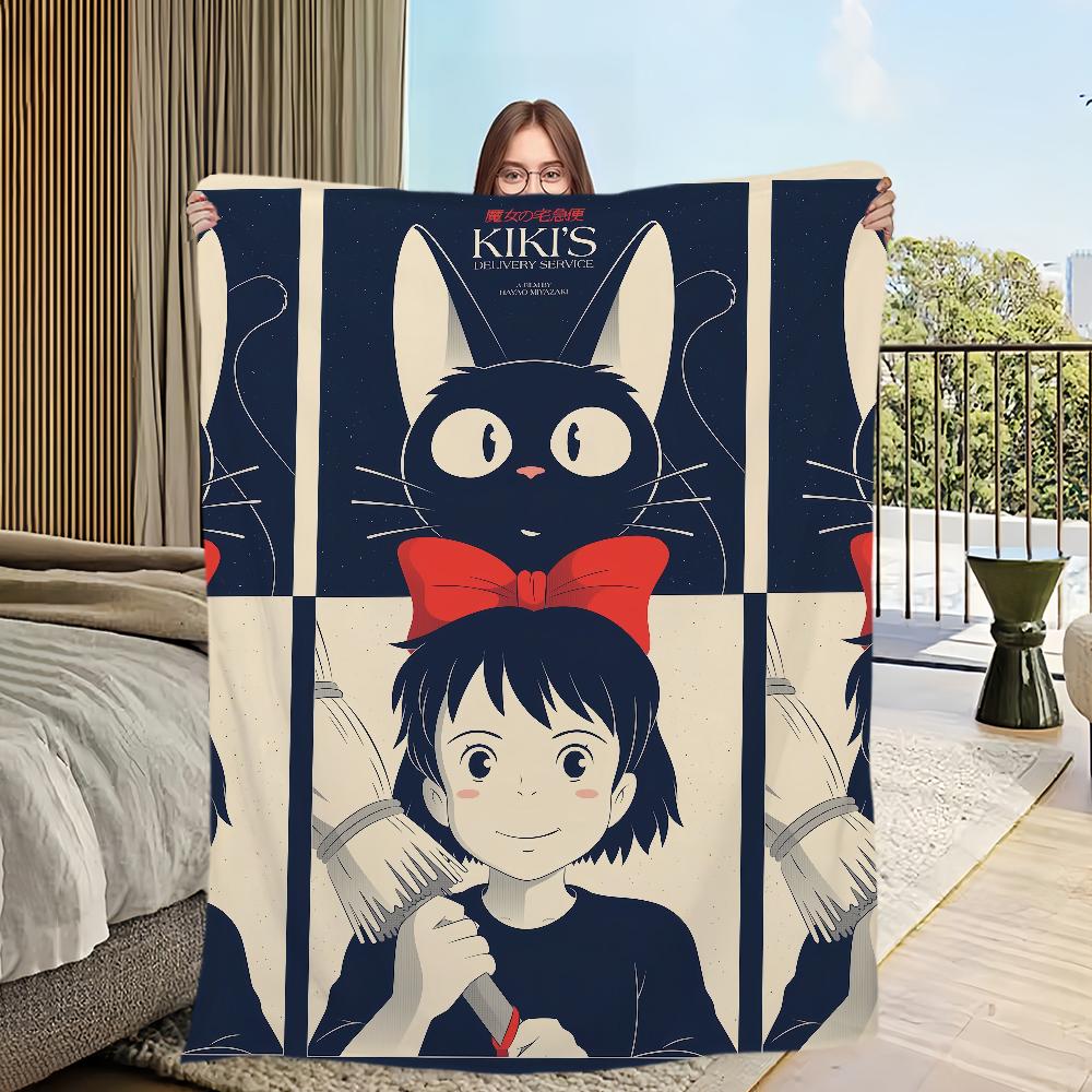 Flanell warmer Komfort weiche Japan Plüschdecke für Katze Sofa Wohnzimmer Büro Anime schwarz Schlafzimmer klassisch Reise niedliches Geschenk