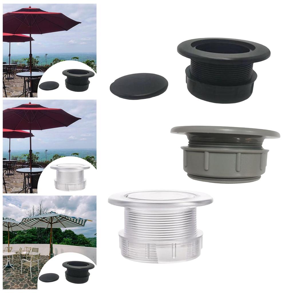 Porch Outdoor Furniture Accessory PVC Umbrella Hole Ring Plug Cap Assembly for Patio Table Parasol Parts