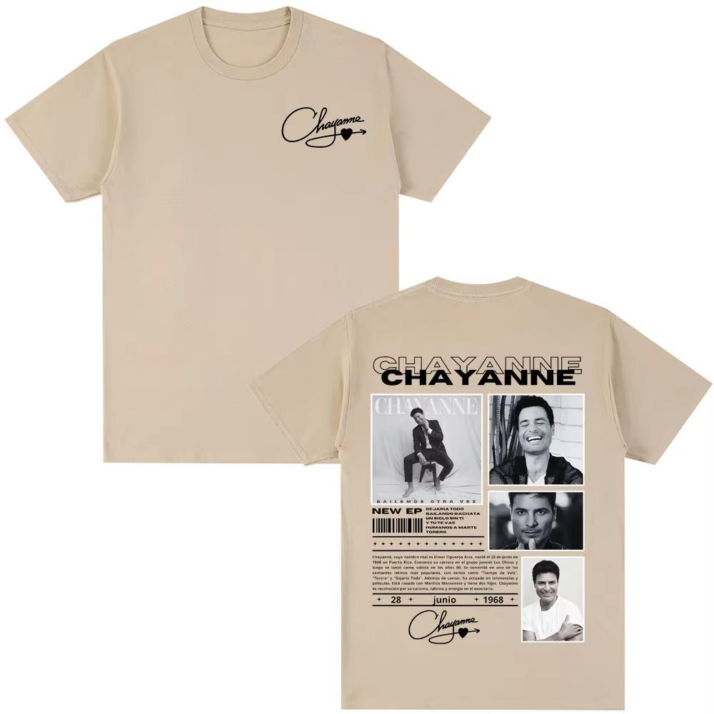 Chayanne Bailamos Otra Vez Tour Album T-shirt Uomo Donna Moda Abbigliamento T-shirt Casual T-shirt Oversize