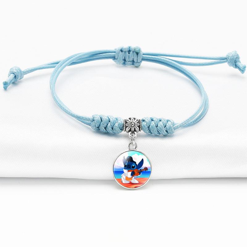 Anime Stylish Bracelet With Adjustable Blue Cord For Use Unisex