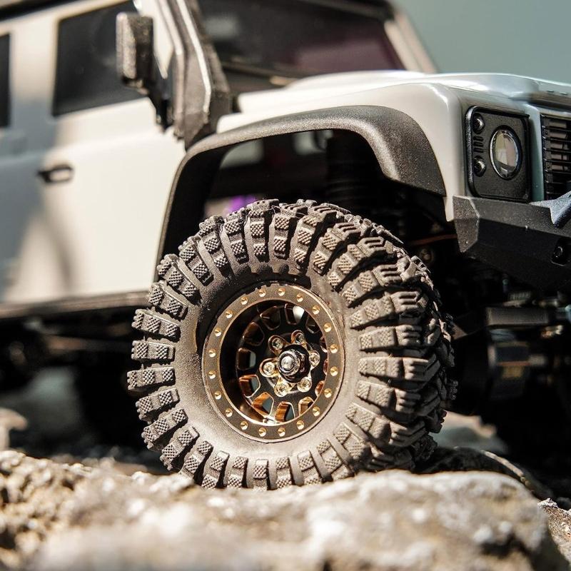 12-Spoke Wheels Brass Beadlock Rims Deadbolt- RC Crawler RC Car Upgrade Parts for 1/18 TRX4M 1/24 SCX24 Beadlock Wheel