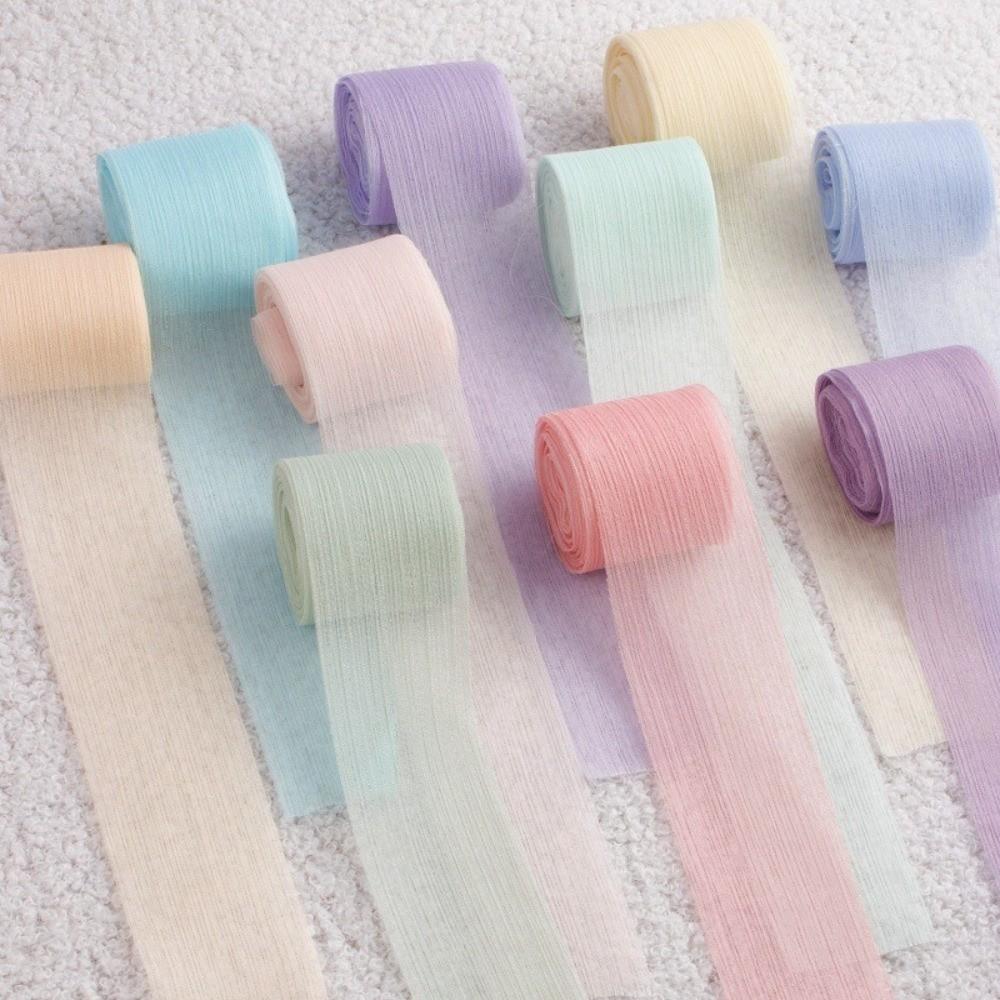 4CM Width Satin Fabric Ribbon Bright Striped DIY Craft Ribbon Gift Wrap Ribbon  Party Decor