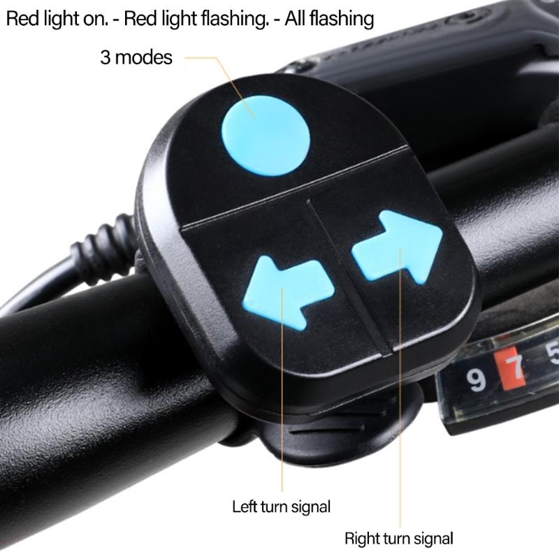 Bicycles Wireless Remote Control Turn Light USB Rechargeable Safety Warning Cycling Light LED Bicycles Rear Light