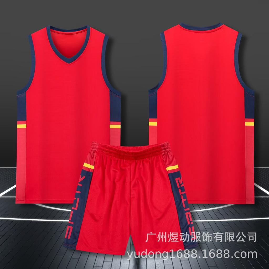 Wholesale Basketball Jersey Set Customized Children's Adult Jersey Student Sweat-absorbing Breathable Training Vest Quick-drying Basketball Jersey