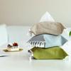 Elegant Sturdy Fabric Tissue Box Cover Portable for Home and Office Decoration with Soft Cotton Linen Materials