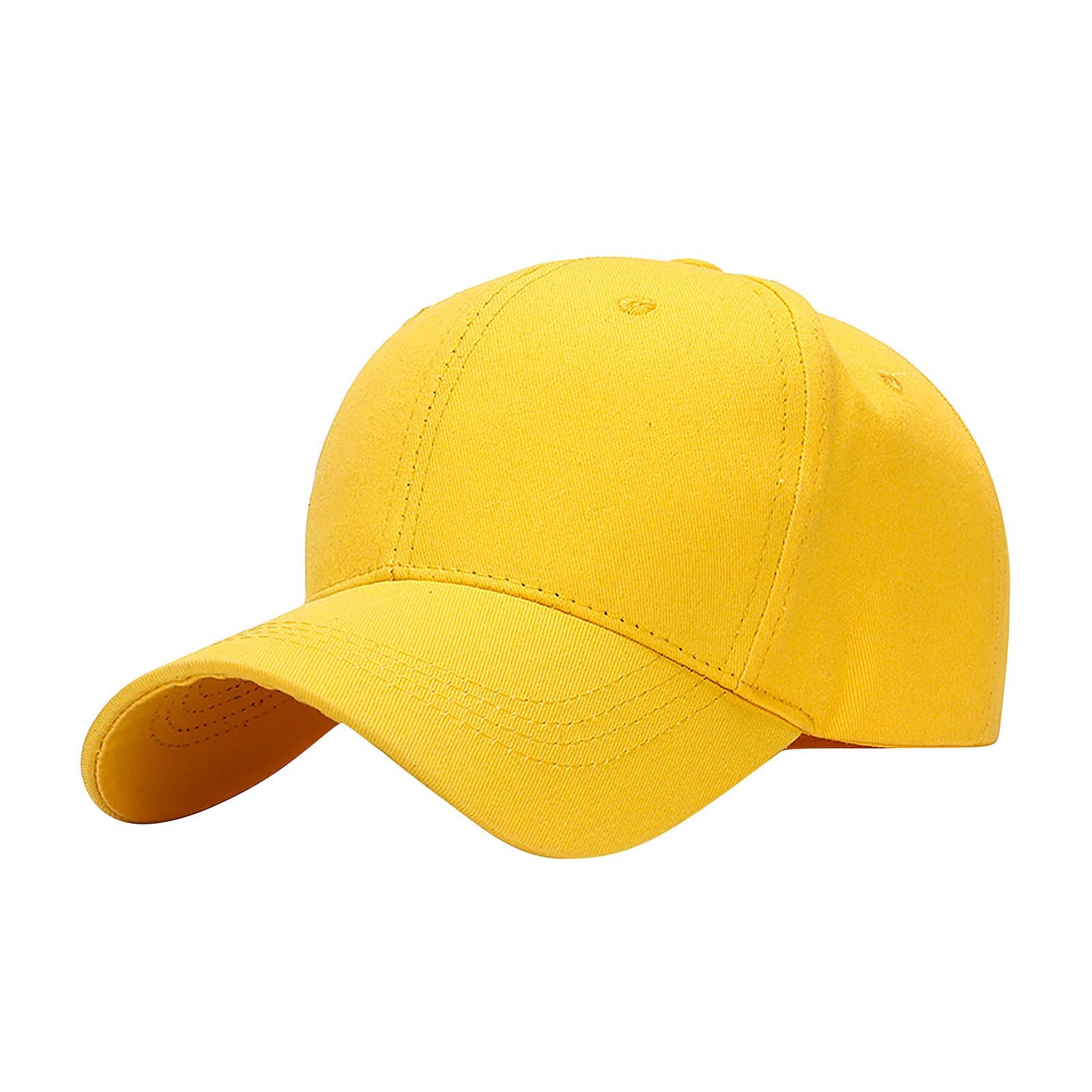 

Модні жіночі чоловічі регульовані кольорові бейсболки One Size жовтий