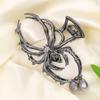 1Pc Halloween Black Spider Hair Claw Clips with Pearl Charm Design,Metal Gothic Punk Hair Clips Strong Hold Hair Accessories