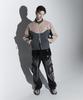 Aleseuseussi Wrinkle Mixed Cargo Denim Pants - Bk