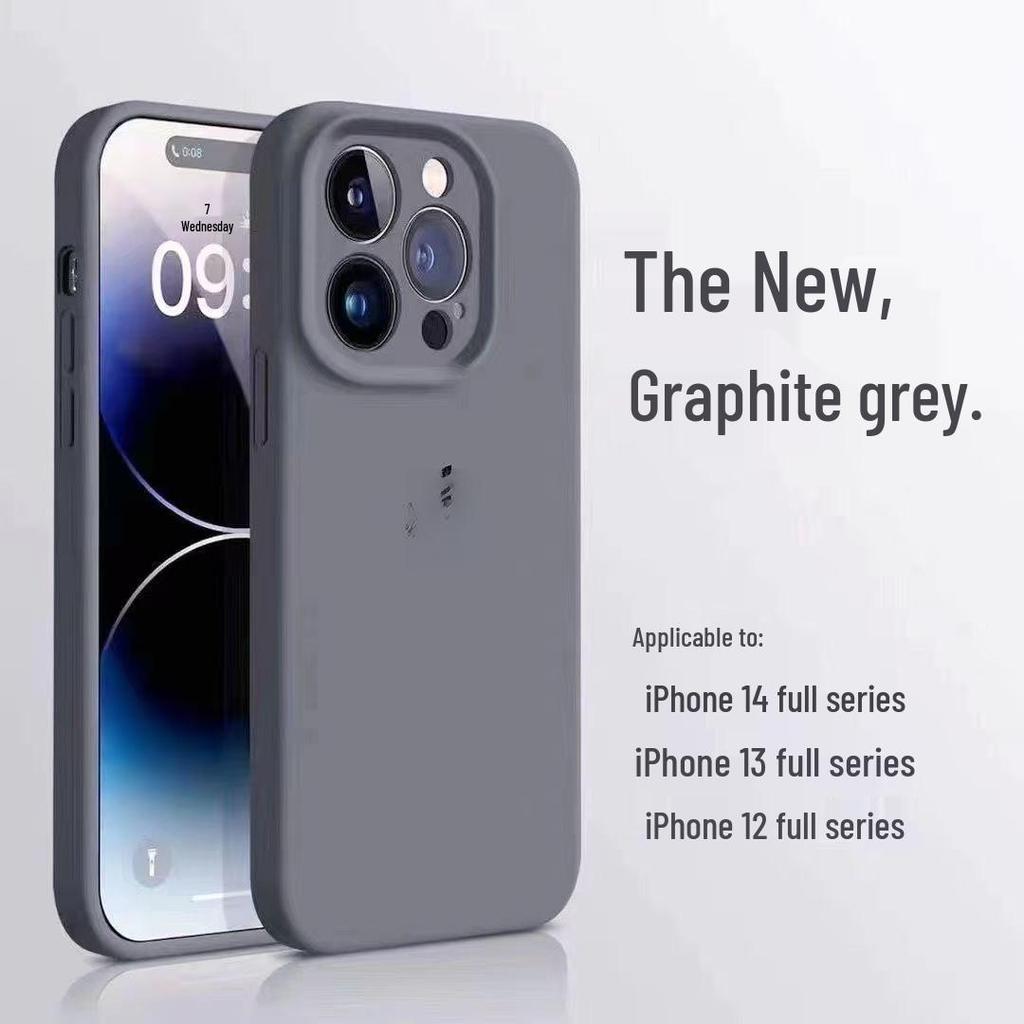 Einfarbiges weiches Silikoncase, stoßfest für iPhone 12/13/14/15 & 16 Pro Max - Unisex