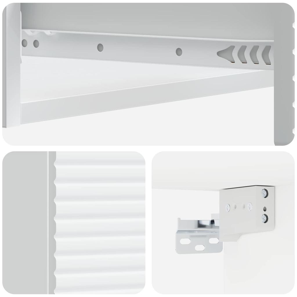 Wall Mounted Side Table White 87.5 x 34.5 x 17 cm