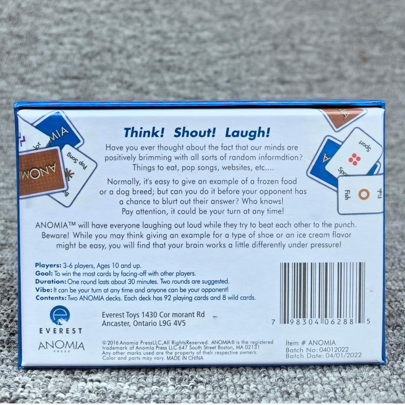 English Version Anomia Forgotten Cards Best Party Card Game Super Fun Party Board Game Cards