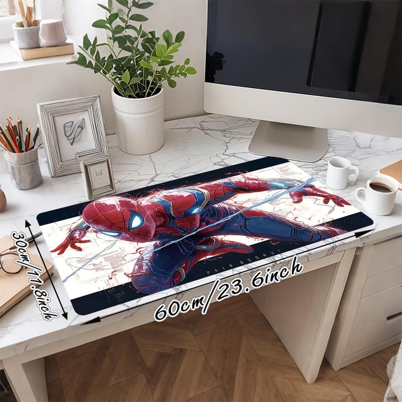 1Pc Spiderman Web Warriors Gaming Mouse Pad Keyboard Desk Mat Non-slip Rubber Lock Edge Waterproof Computer Mousepad for Office Home Decor S113