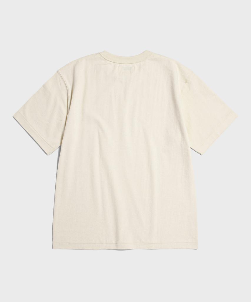 Beulonseun Vintage Signage Loopwheeled Graphic Tee Apricot