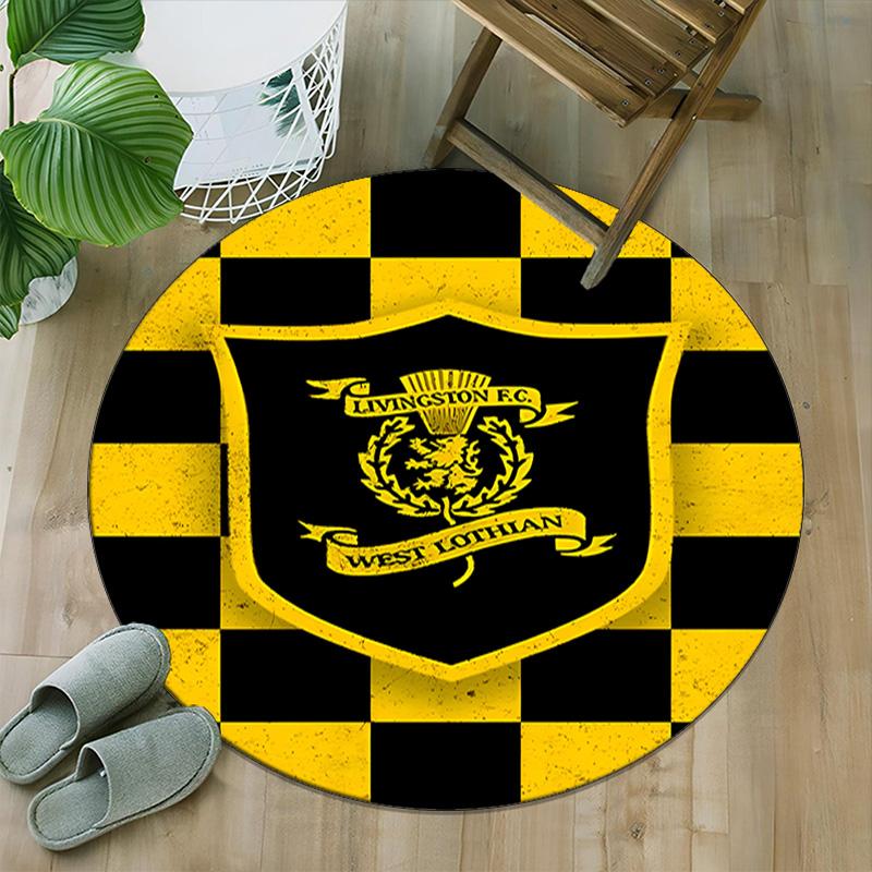 1pc Football Team (69) Print Round Carpet Chair Round Carpet Suitable for Bedroom Living Room Home Decorative Carpet