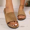 Fashion Women Shoes 2025 Summer Cork Clogs Slippers for Women Plus Size Open Toe Flat Heels Sandals Woman Comfort Non Slip Clogs Sandles
