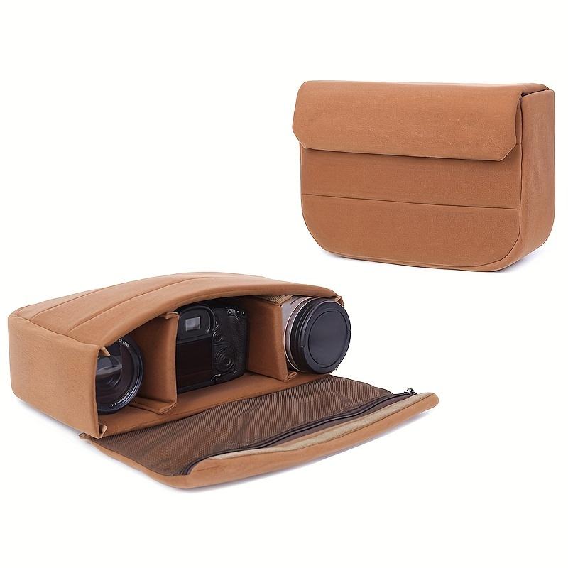 Shockproof Padded Camera Insert Bag with Adjustable Dividers Durable Polyester Liner Case for Canon Nikon Sony DSLR Cameras
