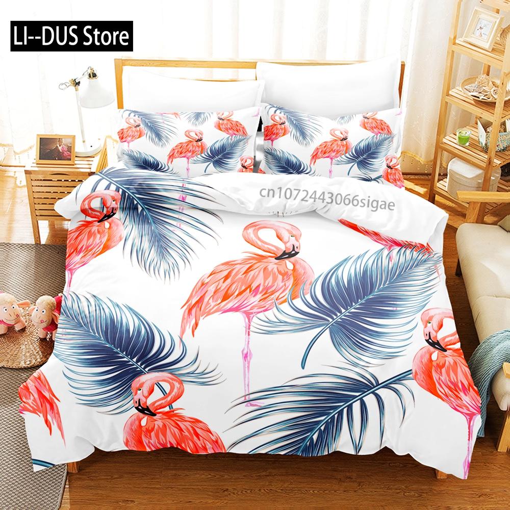 Firebird Bedding Set Single Twin Full Queen King Size Flamingo ed Set Aldult Kid Bedroom Duvetcover Sets 3D Anime Animal 037