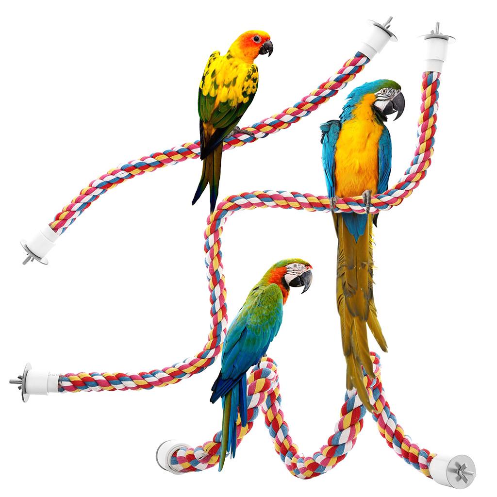 New Bird Toys Hanging Multicolor Rope Toys Type For Rope Bungee Bird Toy