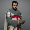 Knightfall Templářský rytíř Kostým Brnění Středověký Křižák Cosplay Oblek Kroužková zbroj, Plášť, Nákrčníky, Meč Filmová replika