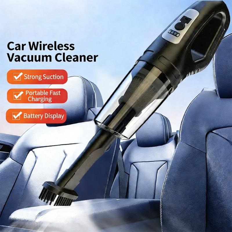 120W Handheld Cordless Vacuum Cleaner with Light Washable Filter and Multiple Nozzle Brushless Motor for Car Home Office