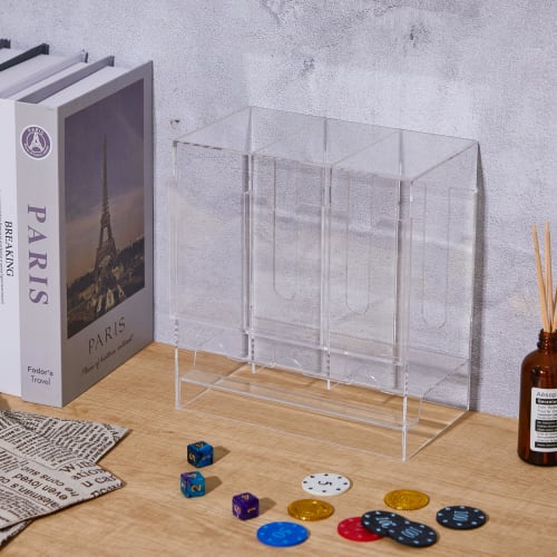 Colingmill Acrylic Booster Pack Dispenser, Card Dispenser Storage and Organizer for Trading Cards, Booster Packs, Sports, and More (3 Slots)