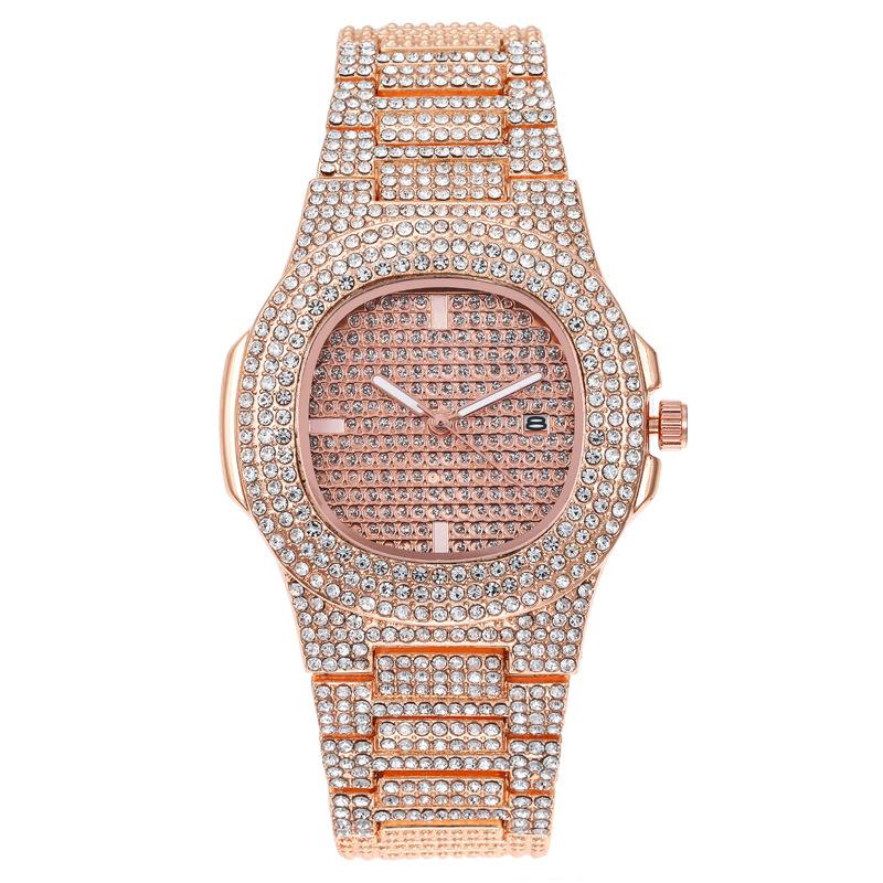 Gypsy Steel Belt Diamond Men'S Watch High-End Fashion Rhinestone Quartz Women'S Watch