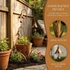 Rustic Three Calla Lilies Sculpture Iron Art Floral Stake Ornament  Outdoor Yard