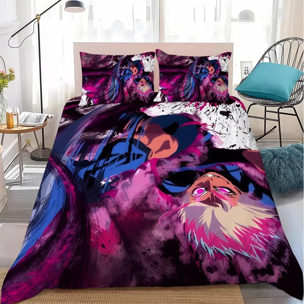 B-Blue Anime L-Lock Duvet Cover Pillowcase Bedding Set Bed Aldult Student 2/3PCS Home Decor Single Twin Full Queen King Size